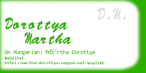 dorottya martha business card